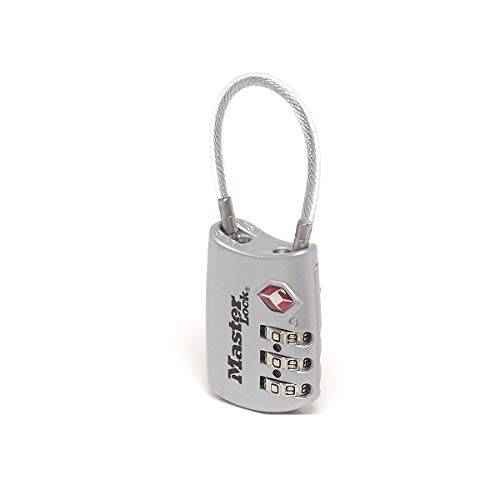 Master Lock 4688Eurd Lucchetto Per Bagagli In Alluminio Approvato Dalla Tsa, Colore Casuale, 8.2 X 3 X 1.4 Cm