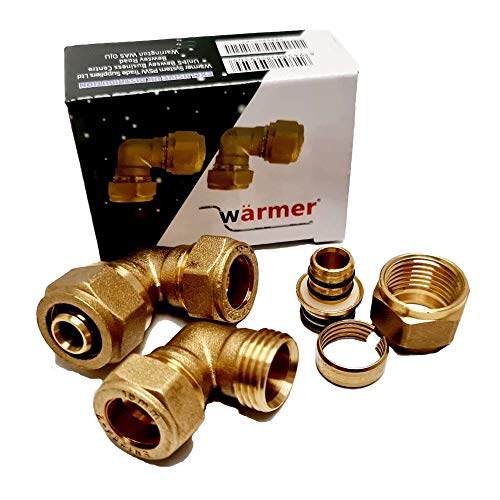Tubo Riduttore A Gomito Pex Alu Pex Da 16 Mm - 15 Mm In Plastica Di Rame A Compressione (2)