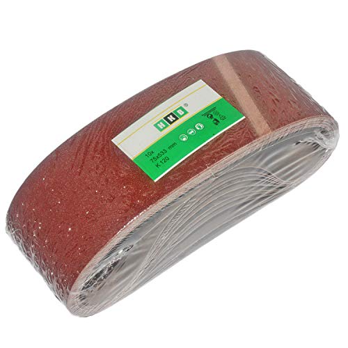 Veto, Nastri Abrasivi, K 120, Per Levigatrice A Nastro; Dimensione: 75 Mm X 533 Mm (10 Nastri)