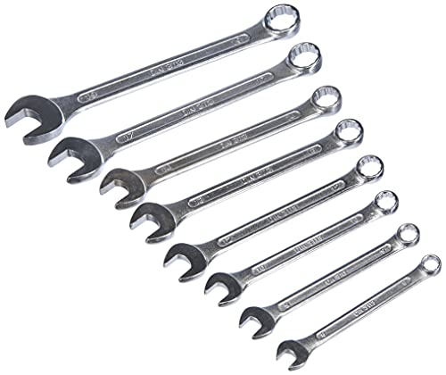 Mannesmann - M 130-08Din – Set Chiavi Ad Anello E Chiavi Inglesi, 8 Pz., 8-19 Mm, Cv, Marchio Gs