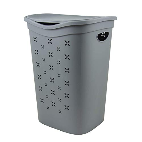 Portabiancheria Colors In Plastica Grigio 55Lt