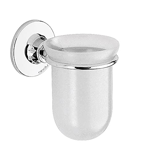 Gedy Arizona Portabicchieri Cromato Con Biadesivo, Misure E Peso: 11,5X8,5X13 Cm & 0,179 Kg, Portabicchieri Bagno In Acciaio Inox, Fissaggio Con Biade