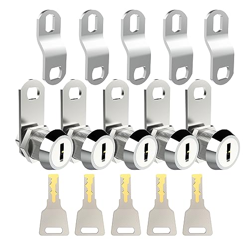 Eg Starts 5 X 5/8" Office Cabinet Door Short Lock Cash Door Tool Box Tubular Cam Locks Cilindro Cromo Finitura Chiavata Alike 5 Chiavi Di Serratura