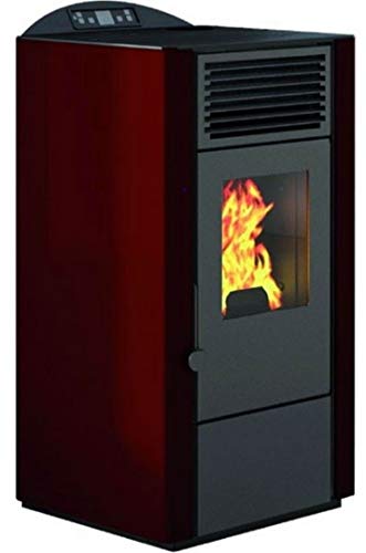 Eva Calor - Stufa A Pellet Lory Potenza Termica 9 Kw Colore Rosso