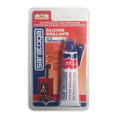Saratoga Silicone Sigillante Alta Temperatura Nero 60Ml