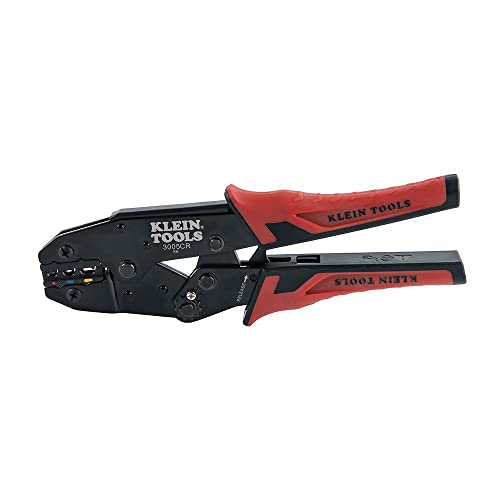 Klein Tools 3005Cr - Pinza Crimpatrice Per Cavi Da 10 A 22 Awg E Cavi In Rame, Terminali Isolati A Cricchetto