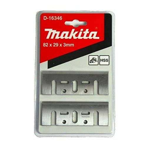 Makita D-16346 - Tipo Blister 2 Hss Lame 82 Millimetri Per I Pennelli 1100 1923B Kp0800 Kp0810 Kp0810C