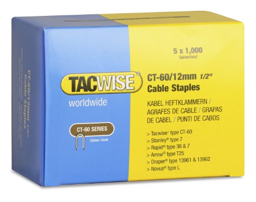 Tacwise Punti Per Cavi Da 12 Mm Finitura Zincati, Serie Ct-6
