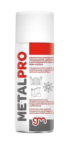 Magazzinigm Metalpro, Spray Protettivo Antigraffio E Antiossidante Per Metalli, Effetto Semi Lucido, Barriera Idrorepellente, Rivestimento Uv, 400Ml (