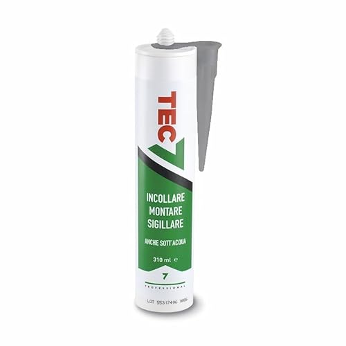 Tec7 Adesivo/Adesivo, Montaggio E Sigillatura, Grigio, 310 Ml, Facile Da Lavorare Con E Adatto Per Molti Materiali.