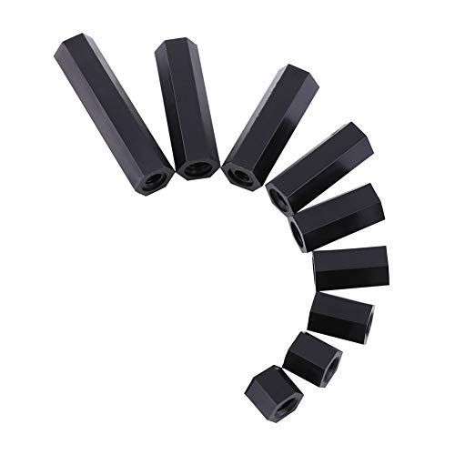 Distanziatore Femmina Nero Da 100 Pezzi Distanziatore In Nylon Pa66 Distanziatore In Nylon Accessori M3 Femmina X M3 Distanziatore Filettato Esagonale