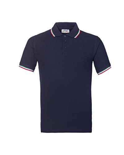 Rossini Trading Hh146B9Hxxl Polo Italia Lancelot, Blu/Tricolore, Xxl