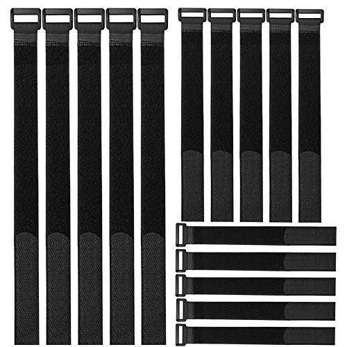 Qitindasen 30Pcs Premium Nylon Fascette Kit, Riutilizzabile Fascette Fermacavi & Cavi Fascette, Hook E Loop Cavi Cinghia, Cavi Organizzatore Fastener