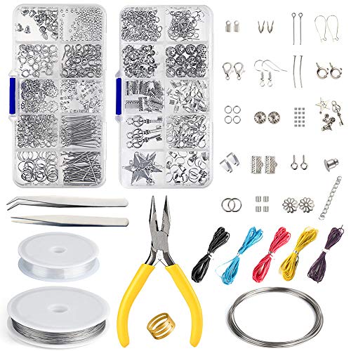 Fepito Kit Di Creazione Di Gioielli Kit Di Strumenti Per La Creazione Di Gioielli Con Pinze E Pinze Per La Riparazione Di Gioielli