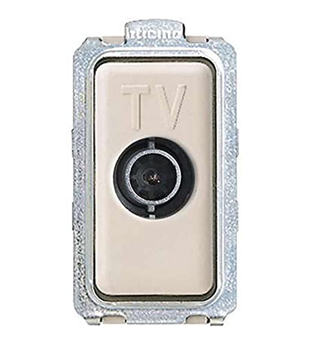 Bticino 5202D, Magic Presa Tv Diretta, Bianco, 9.3 X 8.9 X 1.2 Cm, 1 Pezzo