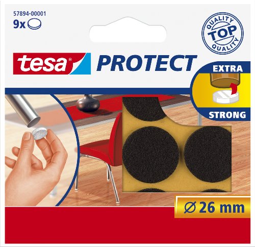 Tesa® Protect, Feltrino Rotondo, Marrone, Ø26Mm, 9 Pz.