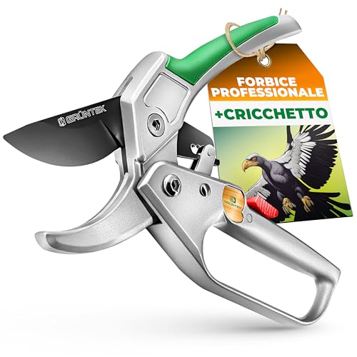 Grüntek Forbici Cesoie Da Potatura A Cricchetto Per Giardinaggio Professionale Condor 20 Cm