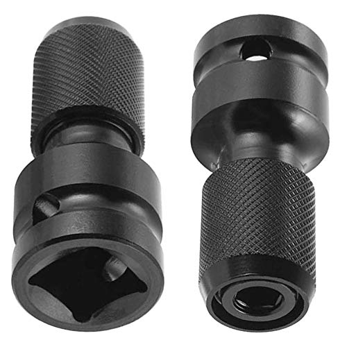 Dxling 2 Pezzi Adattatori Quadrello Da 1/2” A Esagonale Da 1/4” Adattatore A Sgancio Rapido Adattatori Per Mandrino A Sgancio Rapido Adattatore Femmin