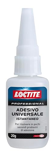 Loctite Adesivo Universale Istantaneo 20G, Adesivo Universale Istantaneo, Cianoacrilato Istantaneo, Supercolla Ultrarapida, Trasparente, Non Secca, Ta