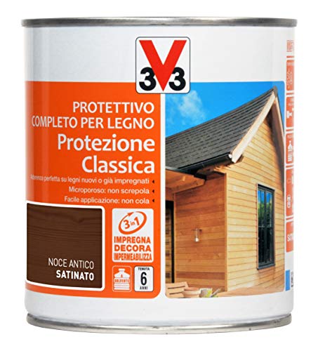 V33 Protettivo Completo Per Legno A Solvente 6 Anni Protezione Classica