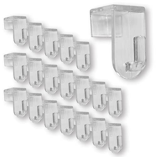 Gancio Decorativo Per Finestra, Trasparente, Set Da 20, 35 X 20 Mm, Adatto Per Finestre Fino A 17 Mm Di Dimensioni Piegate