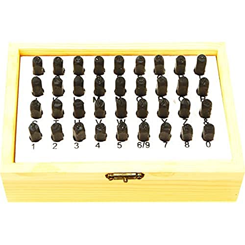 Rolson 26127 - Set Di Punzoni Con Lettere E Numeri, 36 Pezzi