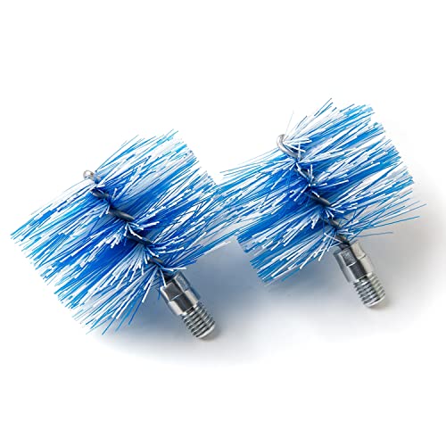 Baretto Spazzola Ricambio Per Kit Per Pulizia Della Stufa A Pellet - 2 Scovoli Standard In Nylon Da 100Mm