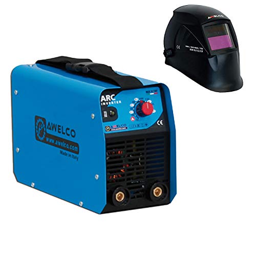 Awelco Saldatrice Inverter 160 A Amp Mod. Arc 180 + Casco Elmetto Di Protezione