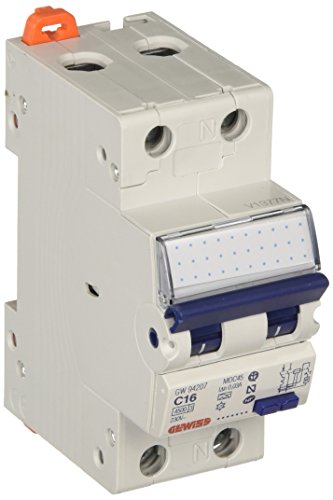 Gewiss Gw94207 1P + N Corte Circuito – Corte Circuiti, 16 A, Blu, Bianco)