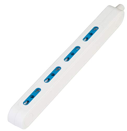 Poly Pool Ar2442X Ciabatta Multipresa Senza Cavo E Con 4 Prese Bivalenti 10 A O 16 A, Bianca