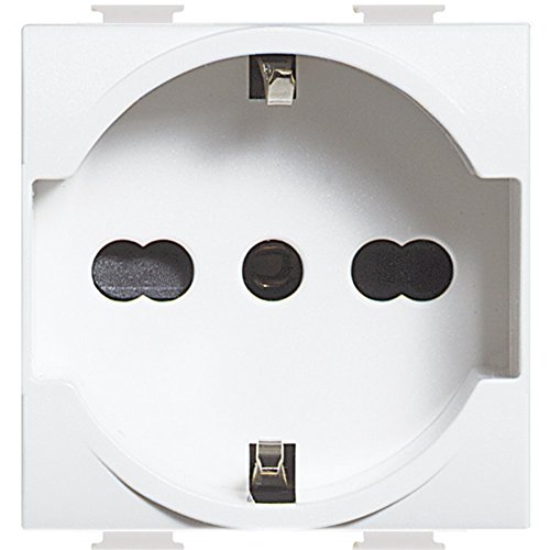 Bticino Sam5440/16F Matix Presa Bipasso, Standard Tedesco, Bianco
