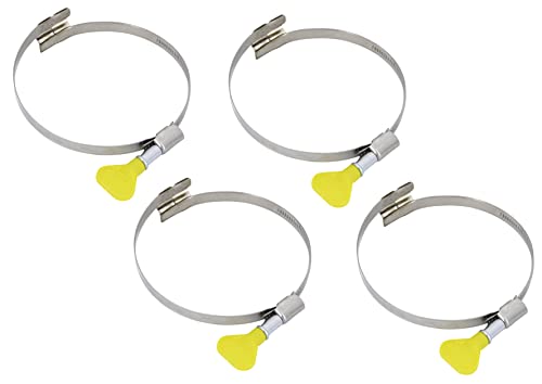 Dust Commander Kbhc100L - Fascette Stringitubo A Spirale, Set Da 4, 100 Mm, In Senso Antiorario, Sinistro, Acciaio Inossidabile