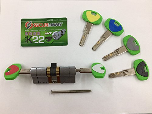 Cilindro Securemme Di Sicurezza Evok22 Ccs Mm 40-40 Europeo Il Cilindro Funziona Anche Con Le Chiavi Inserite Su Tutti E Due I Lati