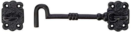 Bulk Hardware Limited Bh01581 Ganci Ferma-Porta Con Occhiello, Nero, 150 Mm