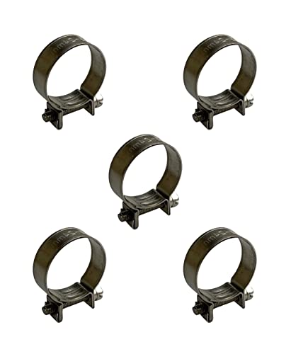 Confezione Da 5 Morsetti Per Tubo Benzina Jubilee In Acciaio Inox, 20-22 Mm, Colore: Argento