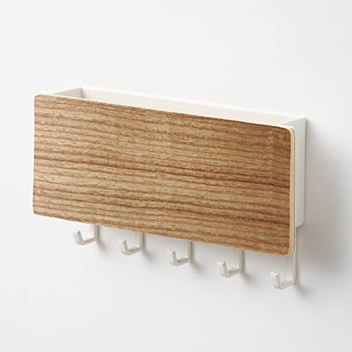 Portachiavi Parete In Legno Organizer Porta Posta E Portachiavi In Legno Portalettere E Appendichiavi In Legno Con Cinque Ganci In Plastica Per Unire