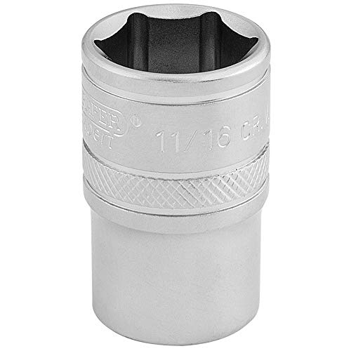 Draper H-Af/Ms Square Drive 6 Point Imperial Socket, Blu, 11/16 E 1/5,1 Cm