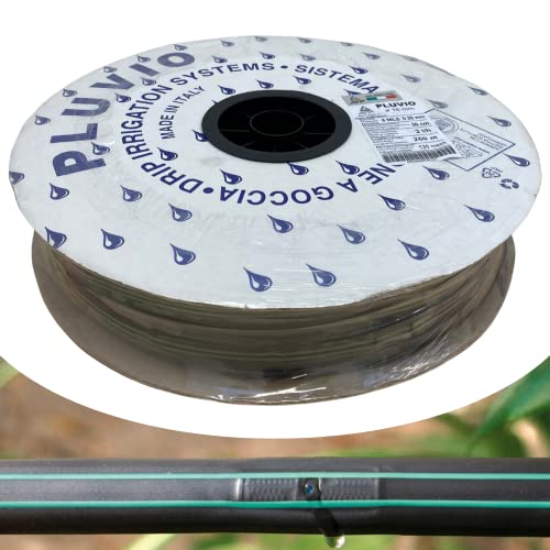 Atp | Manichetta Gocciolante "Pluvio" 16 Mm Passo 20 Cm, Tubo Piatto Per Irrigazione A Goccia, 2 Litri/Ora, 8 Mils, Bobina Da 250 Metri - Made In Ital