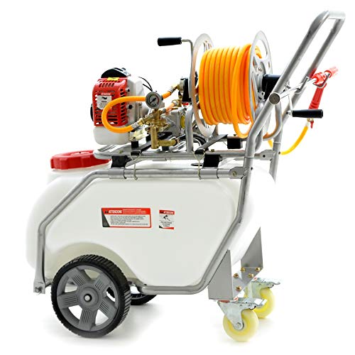 Kit Carriola Irrorante A Scoppio 50 Lt - 2 Tempi - Motopompa Irrorazione Diserbo