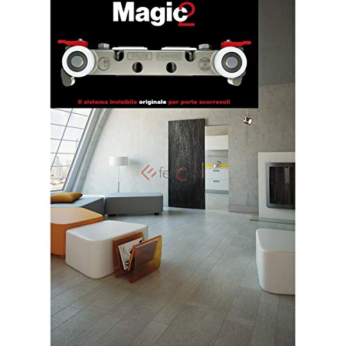 Terno Scorrevoli Scorrevole Porta Con Binario A Scomparsa Magic2 Da 1800