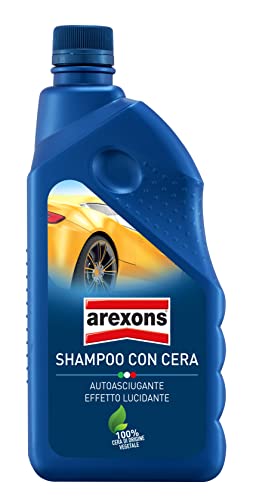 Arexons | Shampoo Con Cera Autoasciugante, Deterge La Carrozzeria, Effetto Protettivo, Ideale Per Tutte Le Vernici, 1Lt