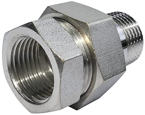 Aerzetix - C53449 - Raccordo Diritto Unione Mista - Per Avvitare 1/2" - Filettatura Maschio/Femmina - In Metallo - Riduttore M/F Con Guarnizione Toric
