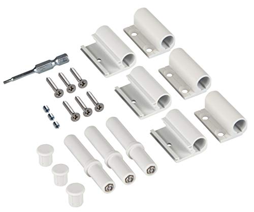 Windhager 03554 Cerniere In Alluminio Per Finestre E Porte, 3 Pezzi, Bianco