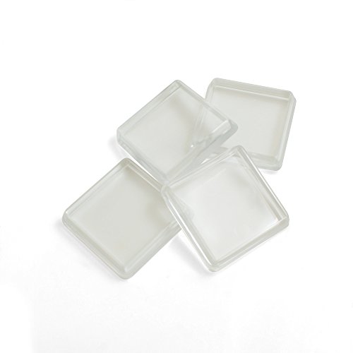 Design61, Sottopiedi Per Mobili Con Piedi Con Spigoli , Per Pianoforte, Protezione Per Pavimento, Per Piedi Fino A 50 Mm, 4 Pz., Trasparenti.
