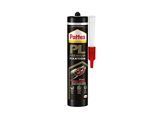 Pattex Pl Premium Fix, Extraforte Adesivo Di Montaggio, Colla Forte Per Interni Ed Esterni, Forte Presa Iniziale, Effetto Ventosa, Resistente Ad Acqua