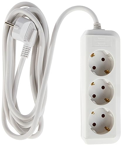 Brennenstuhl A1945503401158610030 1158610030-Base Múltiple Eco-Line Blanca (3 Tomas Y 3 M), Multicolor
