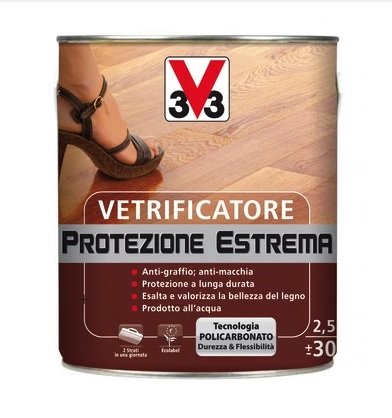 Vetrificatore Parquet Protezione Estrema V33 (Incolore Brillante)