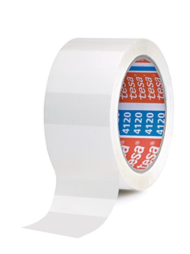 Tesa 4120 - Nastro Adesivo In Pvc, 50 Mm X 66 M, Confezione Da 6, Colore: Bianco