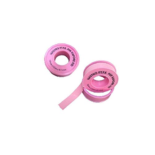 Dianhydro Nastro Ptfe Per Vapore Rosa H 12 Mm X 12 M X 0,1 Mm