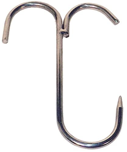 Gancio Macellaio Doppi Art. 52 In Acciaio Inox 18/C In Conf. Da 10 Pezzi.
